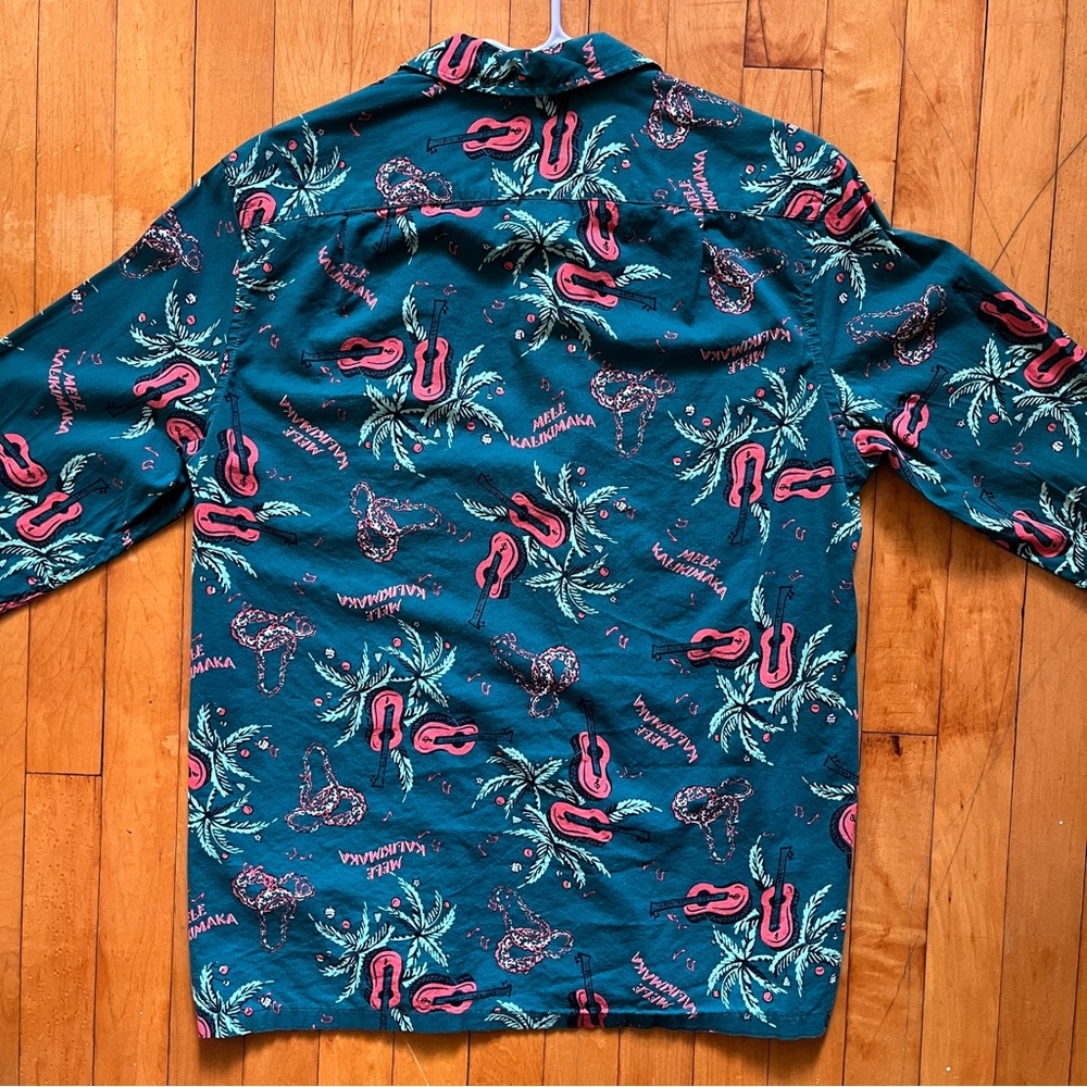J. Crew Button Down Shirt Long sleeve Men's Size Small Guitar Print - Picture 2 of 7